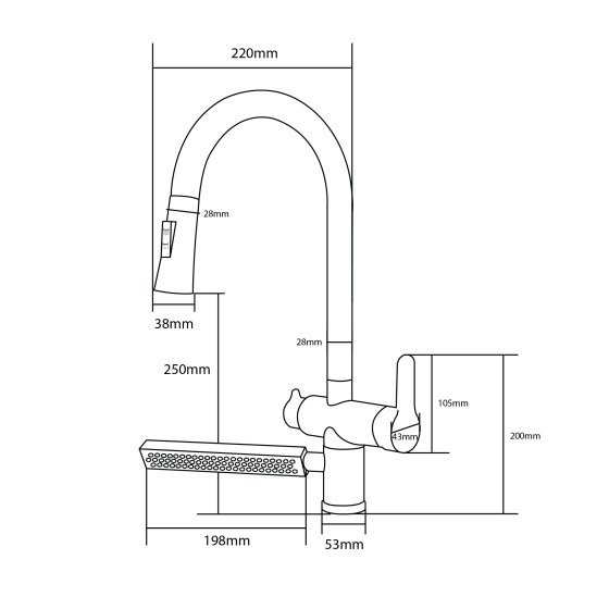 KITCHEN TAP SRTKT73SS TD-01